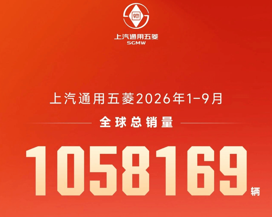 SAIC-GM-Wuling global sales top 1.06 million in first nine months of 2026