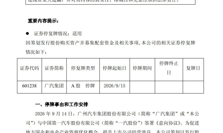 GAC Group suspends shares to buy stake in FAW joint venture